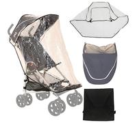 MobiQuip XL Pushchair Travel Accessories Pack - Sun Hood with Vision Panel, Rain Cover & Storage Basket - Official Accessories for MobiQuip XL Special Needs Buggy - Coordinates with Blue XL Stroller