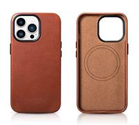 Mobiskin case compatible with Apple iPhone 14 PRO (6.1 inch), phone case, cover with genuine leather, ultra-slim protective case, bumper, vintage brown