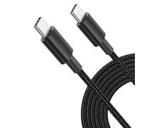 MOBISTAR New Nylon USB-C to USB-C Fast Charging Cable 2M, Type C to Type C Cable 60W PD Fast Charge Nylon Lead for iPhone 15, Samsung S23, S22, A54,A74, Google Pixel 6 (Black, 2M)