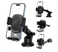 Mobitel 3-in-1 Car Phone Holder Dashboard Windscreen & Air Vent Mount,360° Rotating Car Phone Mount with Strong Suction Cup Universal Phone Holder for iPhone 17/16/15 Samsung Galaxy Google Pixel