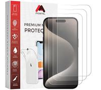 Mobitel 3-Pack Screen Protector for iPhone 16 Pro, 9H Hardness 6.3-Inch Tempered Glass Case-Friendly Protector, Anti-Scratch, Anti-Bubble with Easy Installation, Strong & Sensitive HD Clear
