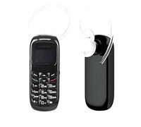 Mobitel Nano Mini Mobile Phone Thumb Size 2G GSM SIM Free Unlocked with Bluetooth Dialer Magic Voice Changer Long Battery Life Multi-Language Support Compact Backup Phone for Travel & Gifts (Black)