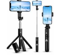 Mobitel Selfie Stick Tripod with Wireless Remote for iPhone Samsung Android GoPro, 3 in 1 Bluetooth Phone Tripod Stand, Extendable 72.5cm Portable Selfie Stick 360° Rotation for Travel Vlogging