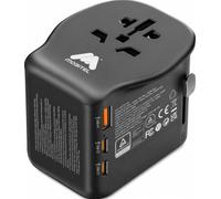 Mobitel Universal Travel Adapter Worldwide 20W USB C PD, World Travel Plug Adapter for UK EU USA Australia, International Travel Charger with 2 USB A for iPhone Samsung iPad Tablet Power Bank