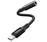 Mobitel USB C to 3.5mm Headphone Jack Adapter Type-C to Aux Audio Dongle with Hi-Fi DAC & Mic Support USB-C Headphone Adapter for iPhone 15 16 17 Samsung Galaxy Google Pixel iPad Pro (1-Pack)