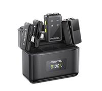 Mobitel VoxGO Dual Wireless Lavalier Microphone for iPhone & Android 2 Clip-On Mini Mics with Charging Case Plug & Play Noise Cancelling Lapel Mic for TikTok YouTube Vlogging Interviews