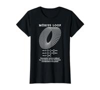 Mobius Loop Moebius Strip Band Math Teacher Nerd Science Value Graphic T-Shirt, Women, Black, S
