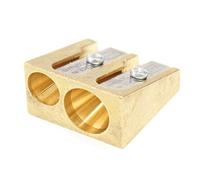 Mobius + Ruppert Brass Double Hole Wedge Shaped Pencil Sharpener by Mobius & Ruppert