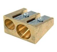 Mobius + Ruppert (M+R) Brass Artists Pencil Sharpener - choose from 4 shapes! Made in Germany - finest in the world! (603 - Double Wedge)