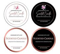 Mobiusea Creation Candle Label Roll | 2 Inch I 300pcs Rose Gold Labels for Candle Making Supplies, Candle Tins, Candle Container, Candle Jars with lids, Candle Boxes Packaging