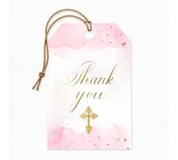 Mobiusea Creation Pink Religious Thank You Tags