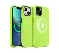 MobNano for iPhone 13/14 Case, Compatible with MagSafe, Frosted Matte Shockproof Case, 2 Replaceable Colour Styles, Anti-Scratch Bumper Slim Fit Protection iPhone 13/14 Cover - Bright Green