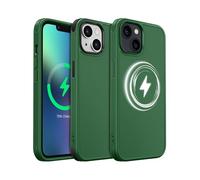 MobNano for iPhone 13/14 Case, Compatible with MagSafe, Frosted Matte Shockproof Case, 2 Replaceable Colour Styles, Anti-Scratch Bumper Slim Fit Protection iPhone 13/14 Cover - Deep Green