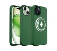 MobNano for iPhone 15 Case, Compatible with MagSafe, Frosted Matte Shockproof Case, 2 Replaceable Colour Styles, Anti-Scratch Bumper Slim Fit Protection iPhone 15 Cover - Deep Green