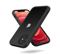 MobNano Ultra Thin Hybrid Clear for iPhone 12 Mini Case, Silicone Shockproof Bumper, Transparent hard Slim Back, Camera Protection, 360 Full Body Indestructible Phone Cover - Black