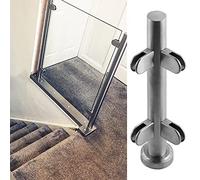 MOBON Balustrade Posts Attic Stairs Glass Banister Post with Spigot Clamps, Round Deck Railing System Patio Fence Balustrade Pole, Interior Outdoor Handrail Kit