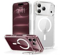 MOBOSI Case for iPhone 18 Pro Max / iPhone 17 Pro Max with 180° Flex Stand | 4X Military-Grade Drop Protection [Fit for MagSafe], Anti-Yellowing, Slim Transparent Shockproof Magnetic Phone Case, Clear
