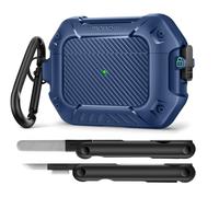 MOBOSI for AirPods Pro 2 Case,Compatible with AirPod Pro 2nd Generation Cover [Compatible with MagSafe] Lock&Keychain&Cleaner Kit,Full Body Shockproof Protective Hard Shell (2023/2022/2019),Blue