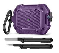 MOBOSI for AirPods Pro 2 Case,Compatible with AirPod Pro 2nd Generation Cover [Compatible with MagSafe] Lock&Keychain&Cleaner Kit,Full Body Shockproof Protective Hard Shell (2023/2022/2019),Purple