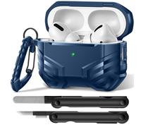 MOBOSI for AirPods Pro 2 Case Cover with Cleaner Kit & Keychain, Compatible with MagSafe, Compatible with Airpod Pro Case 2nd/1st Gen Shockproof Protective Hard Shell for Men(2023/2022/2019), Blue