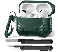 MOBOSI for AirPods Pro 2 Case Cover with Cleaner Kit & Keychain, Compatible with MagSafe, Compatible with Airpod Pro Case 2nd/1st Gen Shockproof Protective Hard Shell for Men(2023/2022/2019), Green
