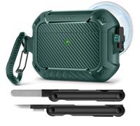 MOBOSI for AirPods Pro 3 Case,Compatible with AirPod Pro 3rd Generation Cover [Compatible with MagSafe] Lock&Keychain&Cleaner Kit,Full Body Shockproof Protective Hard Shell (2025),Green
