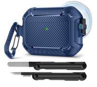 MOBOSI for AirPods Pro 3 Case, Compatible with AirPods Pro 3rd Generation Case Cover [Compatible with MagSafe] with Lock&Keychain&Cleaner Kit, Full Body Shockproof Protective Hard Shell (2025), Blue