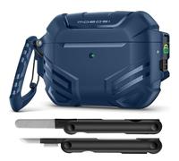 MOBOSI for AirPods Pro 3 Case Cover with Cleaner Kit & Keychain, Compatible with MagSafe, Compatible with Airpod Pro Case 3rd Gen Shockproof Protective Hard Shell for Men(2025), Blue