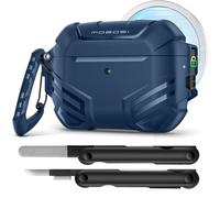 MOBOSI for AirPods Pro 3 Case Cover with Cleaner Kit & Keychain, Compatible with MagSafe, Compatible with Airpod Pro Case 3rd Gen Shockproof Protective Hard Shell for Men(2025), Blue