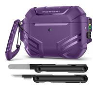 MOBOSI for AirPods Pro 3 Case Cover with Cleaner Kit & Keychain, Compatible with MagSafe, Compatible with Airpod Pro Case 3rd Gen Shockproof Protective Hard Shell for Men(2025), Purple