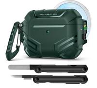 MOBOSI for AirPods Pro 3 Case Cover with Cleaner Kit & Keychain, Compatible with MagSafe, Compatible with Airpod Pro Case 3rd Gen Shockproof Protective Hard Shell for Men(2025), Green