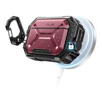 MOBOSI for AirPods Pro 3 Case [IP68 Waterproof Case for iPods Pro 3&Compatible with MagSafe] Military Grade Protective Earpods Pro3 Cover with Secure Lock, Keychain & Phone Stand (2025),Red