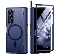 MOBOSI for Samsung Galaxy Z Fold 6 Case [Compatible with Magsafe], [Built-in Hinge Protection & Screen Protector] Magnetic Shockproof Full Body Slim Phone Case for Z Fold6 with S Pen Holder, Cold Blue