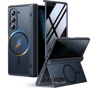 MOBOSI for Samsung Galaxy Z Fold 6 Case [Compatible with Magsafe], [Built-in Kickstand & Hinge Protection & Screen Protector] Full Body Slim Phone Case for Z Fold6 without S Pen Holder, Privacy Black