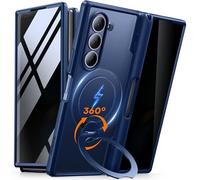 MOBOSI Rotatable Ring Stand for Z Fold 5 Case with Privacy Screen Protector, Compatible with Magsafe, 18FT MIL-Grade Protection, Magnetic Shockproof Slim Case for Samsung Galaxy Z Fold5, Blue