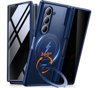 MOBOSI Rotatable Ring Stand for Z Fold 6 Case with Privacy Screen Protector, Compatible with Magsafe, 18FT MIL-Grade Protection, Magnetic Shockproof Slim Case for Samsung Galaxy Z Fold6, Blue