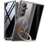 MOBOSI Rotatable Ring Stand for Z Fold 7 Case with Privacy Screen Protector, Compatible with Magsafe, 18FT MIL-Grade Protection, Magnetic Shockproof Slim Case for Samsung Galaxy Z Fold7, Grey