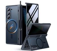 MOBOSI Upgraded for Samsung Galaxy Z Fold 6 Case [Compatible with Magsafe], [Built-in Kickstand & Screen Protector & Hinge Protection] Shockproof Phone Case for Z Fold6 with S Pen Slot, Privacy Black