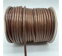 MOBSAN 0.5mm 0.8mm 1mm 1.5mm 2mm 3mm Brown Waxed Cotton Cord Rope Waxed Thread Cord String Strap Necklace Rope Suitable For Jewelry Making Bracelet rope (Color : 3.0mm 5yards)
