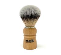 Mobsters Emporium Shaving Brush - Strong Synthetic Bristles, Sturdy Handle Base Shaving Brushes for Men - Gift for Men, Use with Shaving Cream (Wood)
