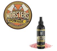 Mobsters Emporium Styling Bundle for Men - Strong Hold Matt Pomade + Sea Salt Spray for Texture & Volume Natural Finish Grooming Kit