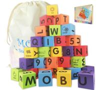 MOBU Foam Building Blocks for Toddlers 1-3 Large ABC Letter Number Blocks