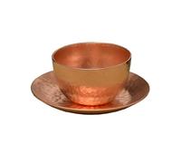 MOBUKJUU 1PCS 70ML Handmade Thickened Pure Copper Water Tea Wine Espresso Cup with Copper Dishes Anti-Scalding Handle (A:No Handle)