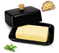 mobumeia Butter Dish with Lid for 250g Butter Block | Butter Dish with Lid Ceramic for Counter, Kitchen Deco