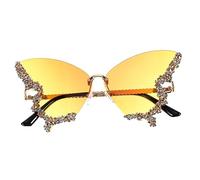 MOBUTOFU 1 Pair Butterfly Shape Frameless Party Sunglasses for Adults Vintage Rimless Eyewear with High End Look for Beach Parties and Photo Opportunities Durable and Design