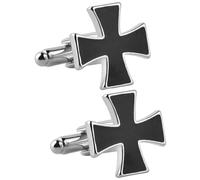 MOBUTOFU 1 Pair Shirt Cufflinks Tuxedo Buttons Delicate Alloy Lightweight Cross Shape Metal Cufflinks for Men and Women Birthday Business Partnerships