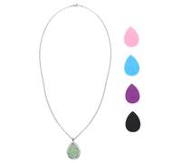 MOBUTOFU 1 Set Chic Aroma Diffuser Necklace for Women Elegant Teardrop Pendant Stylish Essential Oil Jewelry for Any Occasion Unique Design to Elevate Your Look