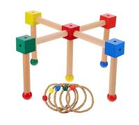 MOBUTOFU 1 Set Interactive Ring Toss Game Outdoor Quoits for Durable Educational for Hand Eye Coordination Fun Activity for Boys Random Color