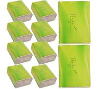 MOBUTOFU 10 Packs Bamboo Pulp Paper Hotel Tissue Paper Soft Natural Material Practical for Travel and Restaurant Use