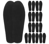 MOBUTOFU 10 Pairs Felt Insoles Boot Shoe Pads Lightweight Warm Winter Shoe Inserts Comfortable Fit Black 26.5cm for Men and Women Work Boots